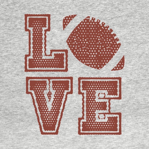 LOVE Football | American Football Lovers T-Shirt Gift by MerchMadness